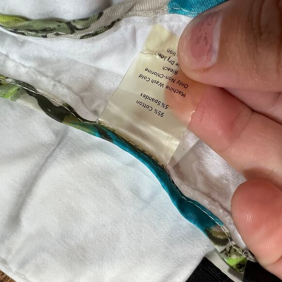 Talbots Petites White Cropped Pants 8P Casual Stretch Cotton Capri - Picture 4 of 6